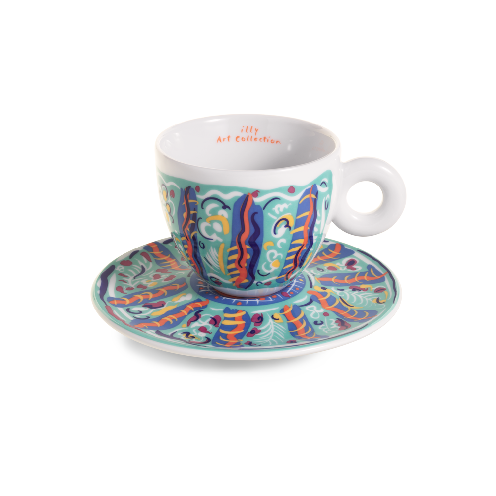 Set of 4 Cappuccino Cups - Sol Calero illy Art Collection