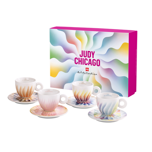 Set of 4 Cappuccino Cups - Judy Chicago illy Art Collection