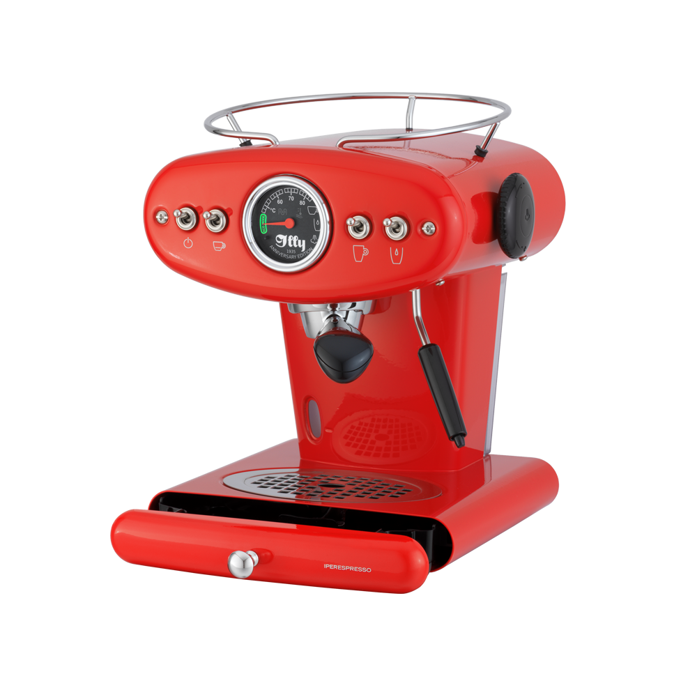 X1 Anniversary E.S.E. Pod & Ground Espresso Machine - Red